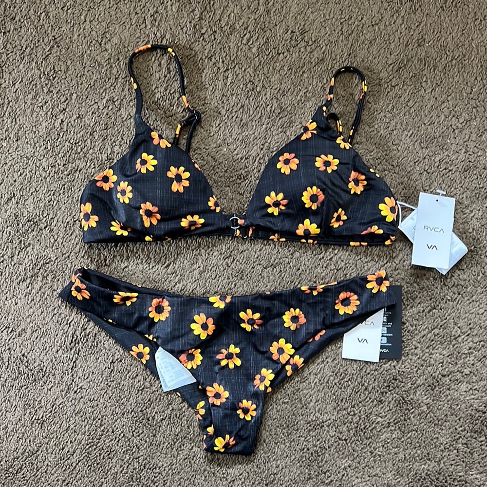 NWT - RVCA Bikini Top & Bottoms